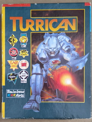 Turrican Rainbow Arts Commodore cassette used, complete in box