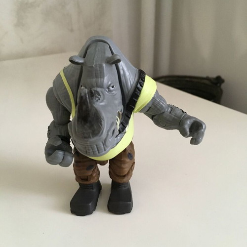 Rocksteady Teenage Mutant Ninja Turtles Figure TMNT 2023 Playmates 4 Inch like new