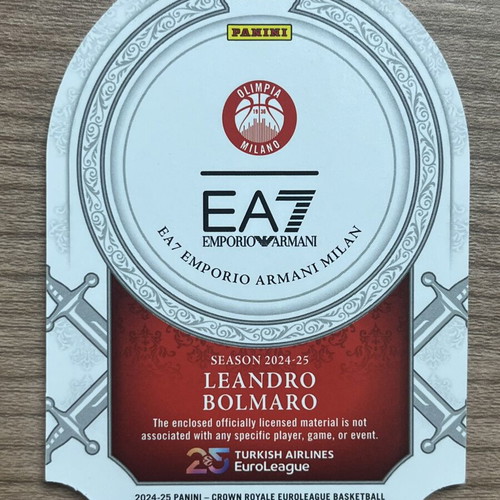 2024-25 Panini Crown Royale Euroleague Basketball Leandro Bolmaro Patch like new