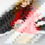  VINTAGE 80'S CHRISTMAS ΠΟΡΣΕΛΑΝΗ ΚΟΥΚΛΑ ΜΕ ΒΑΣΗ 41cm SANTA DRESS ΚΑΙΝΟΥΡΓΙΑ !