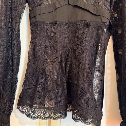 Dolce&Gabbana Women's Lace Blouse like new, 44IT, black