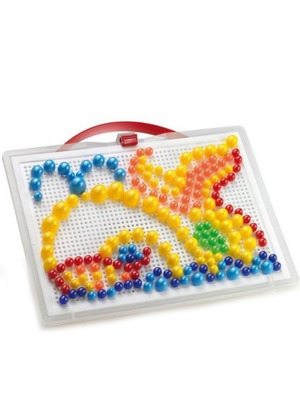 Quercetti pegboard game used, plastic