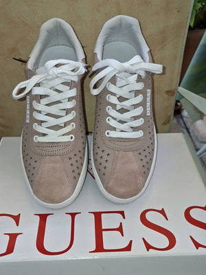 Guess leather sneakers size 39 like new, white and beige