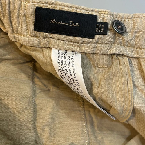 Massimo Dutti Men's Jogger Fit Pants Beige Like New