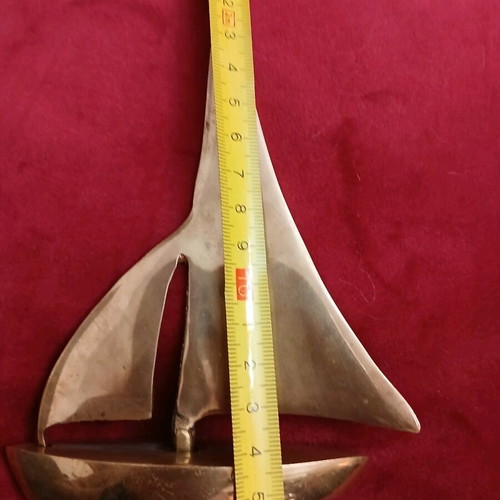Solid brass sailboats like new, pack of three