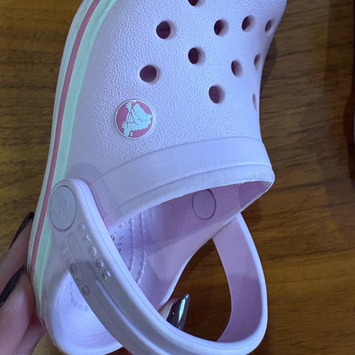Pink kids Crocs like new