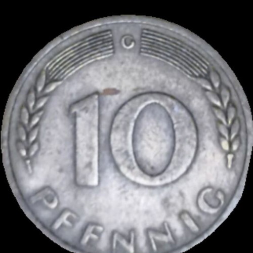 Collectible coins used Germany 10 pfenning 1950-G