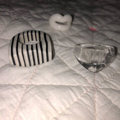 Rings set of 3 used, plastic