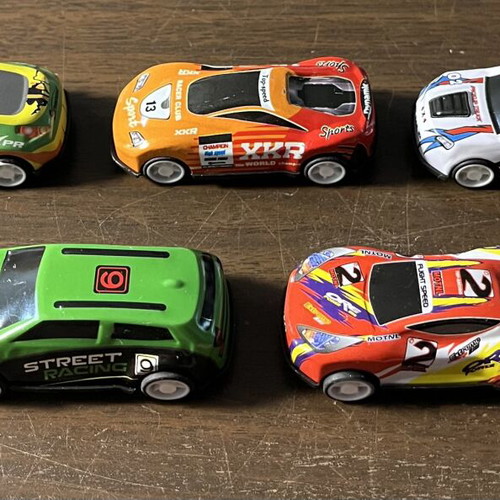 Pull Back Toy Cars Set of 5 Racing Collection like new