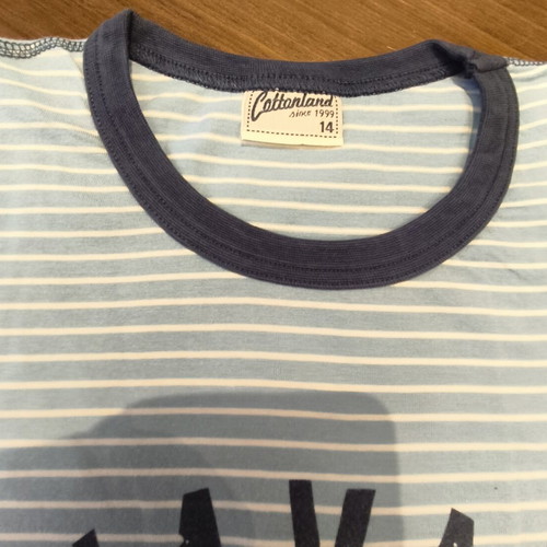 Cottonland short sleeve T-shirt size 14 used, cotton fabric