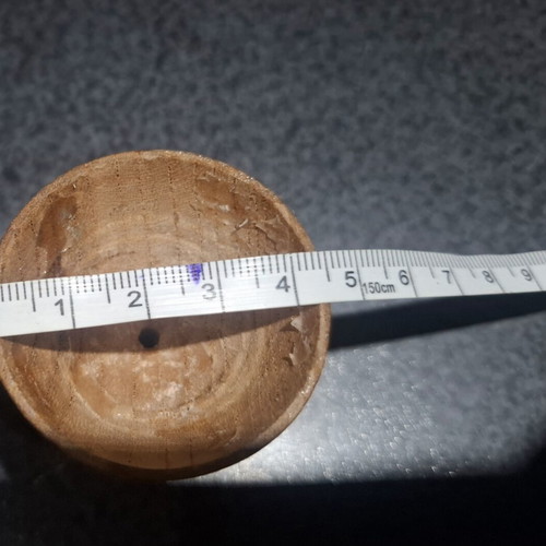 Vintage wooden egg cup Tajimi Pottery Ltd sample Japan