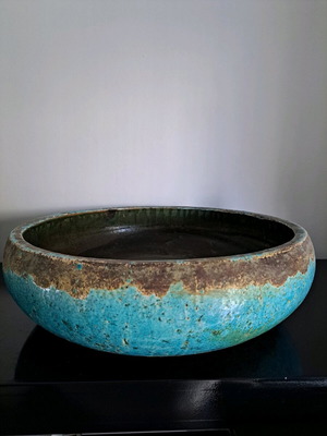 Decorative bowl for living room or office in beautiful sea blue like new