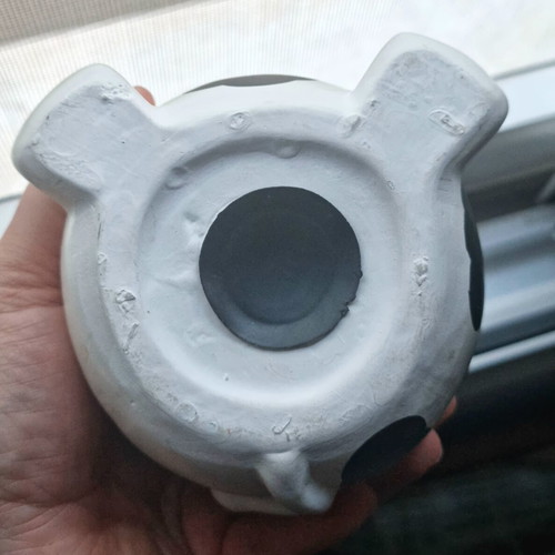 Ceramic cow piggy bank like new, black and white