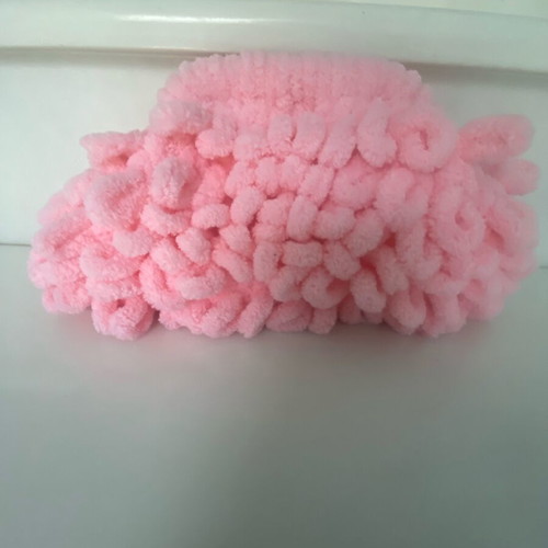 Handmade puffy bag like new, pink handbag