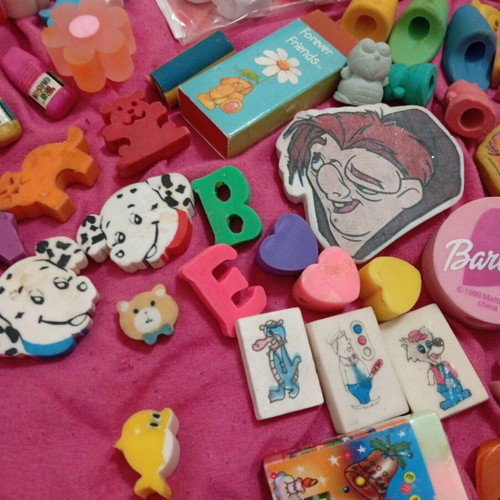 Vintage erasers collection used