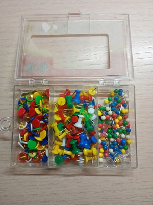 Set of pins new for bulletin board and other uses