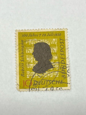 Rare Germany stamp Robert Schumann 1956 like new
