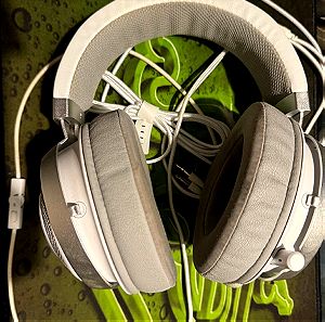 Razer Kraken Over Ear Gaming Headset με σύνδεση 3.5mm Mercury White