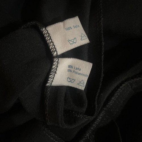Luisa Spagnoli wool silk dress white-black like new, size 44 large