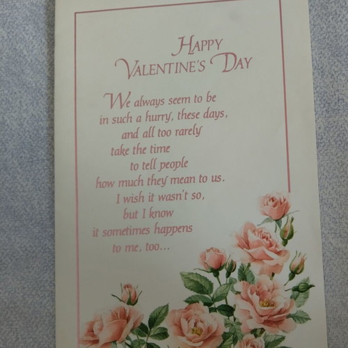 Valentine's Day card like new with envelope