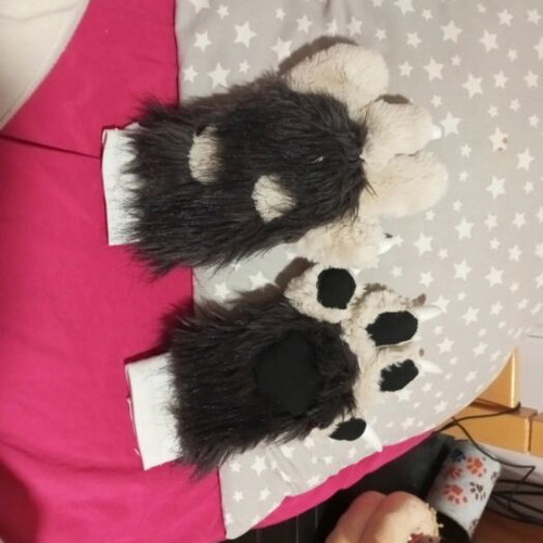 Furry paws gloves