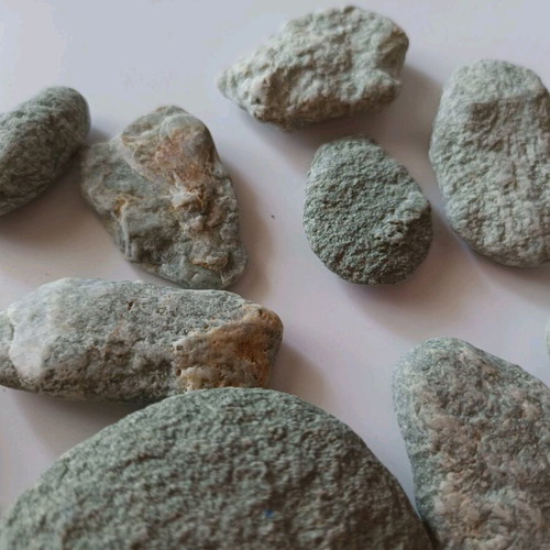 Natural green stones new from Kythnos beaches