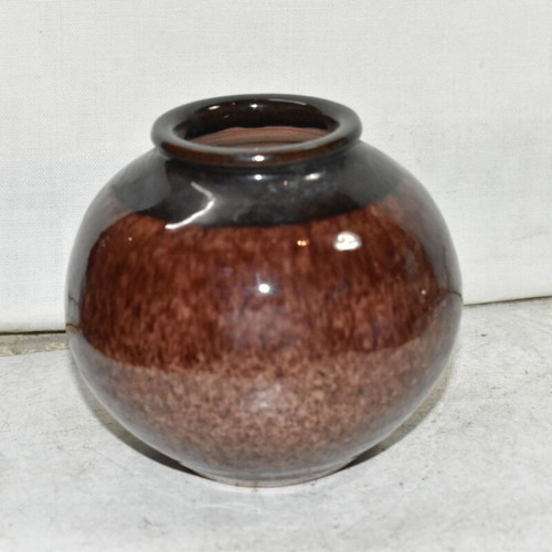 Vintage ceramic vase Sifnos used with embossed design