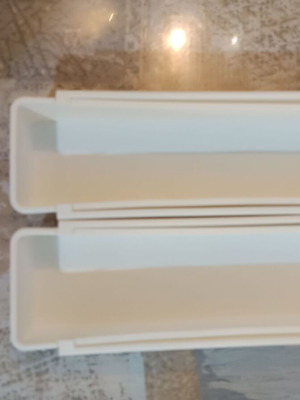 Storage boxes with foldable drawer, 2 pcs, like new