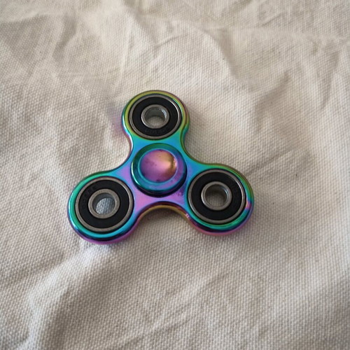Fidget toy iridescent metal like new