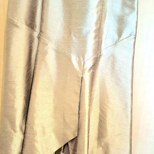 Vintage MONSERA mid-length dress cotton satin like new, brown bronze