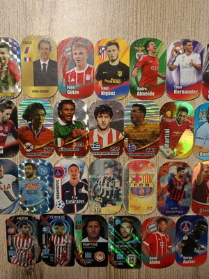 Football Tazos used, pack