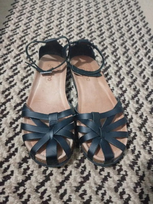 Yokono δερμάτινα πέδιλα 40 μεταχειρισμένα, μαύρα