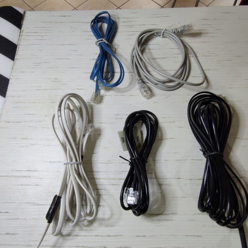 RJ11 telephone cables new, pack of 5 pieces