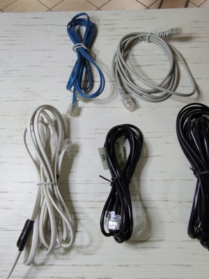 RJ11 telephone cables new, pack of 5 pieces