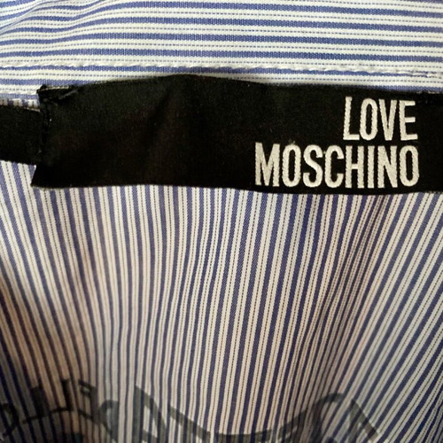Love Moschino Special Edition shirt like new, striped white and blue, large slim fit