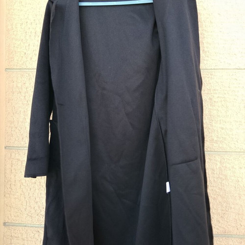 Celestino black long women's coat, size L
