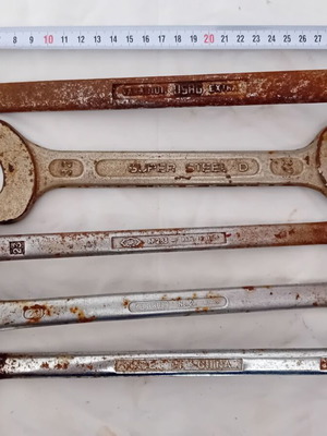 Large German polygon wrenches used, tools