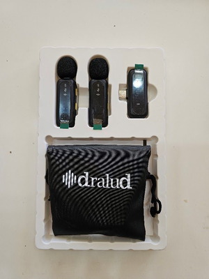 Σετ ασύρματων μικροφώνων Lavalier Dralud M1 για iPhone, Android, USB-C, Lightning