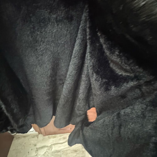Fur cape light like new, Italian, black