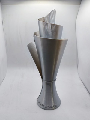 Uefa Nations League collectible trophy new, 24 cm silver metallic