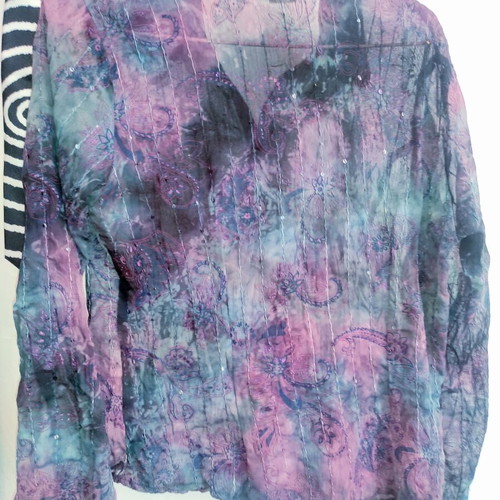 Vintage Etam Whimsigoth Fairy Shirt size S 36 with sequins and glitter