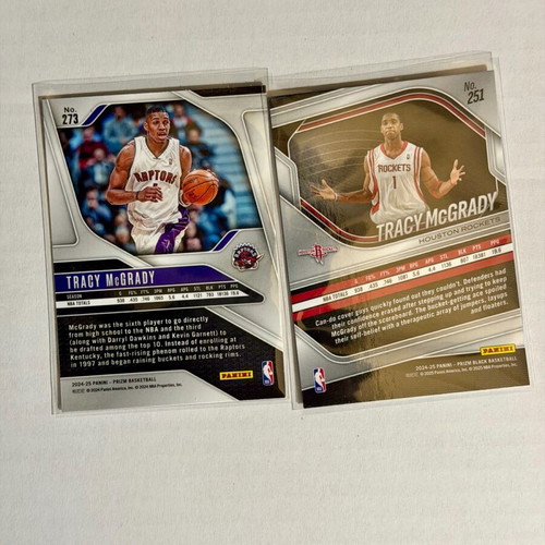 Tracy McGrady card lot 4, new, Toronto Raptors, parallel and base