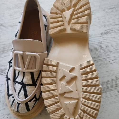 Valentino loafers new, black and beige, size 38