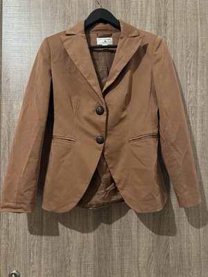 Mid-length blazer brown new, size M
