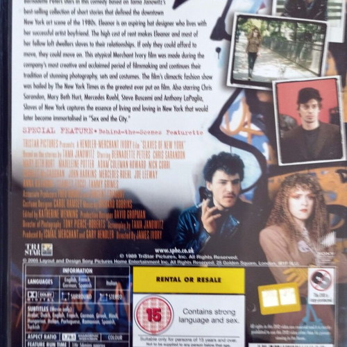 Slaves of New York DVD like new without Greek subtitles