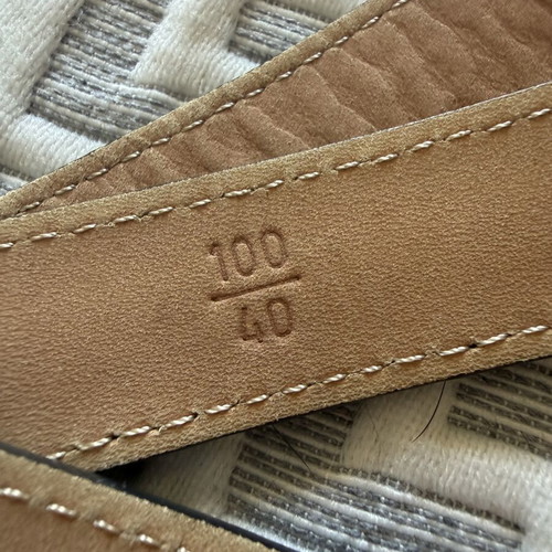 Chanel belt like new, black leather with soft alcantara inside, size 100-40