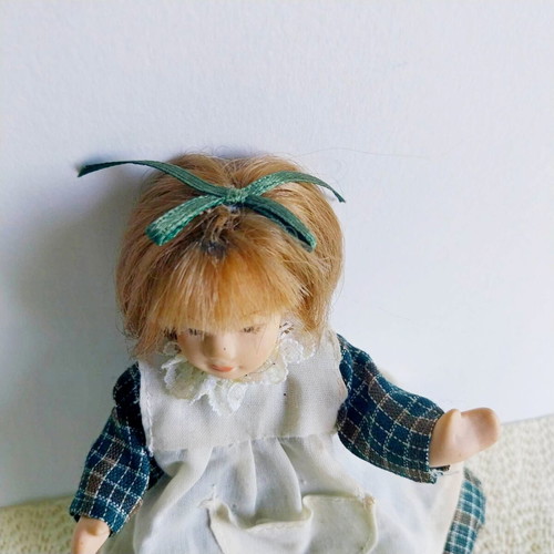 Vintage Small French Doll with Ceramic Body like new