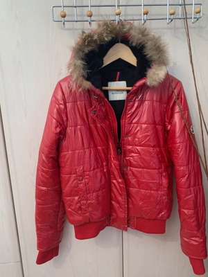 Moncler red short buffer jacket used, size M 38 10