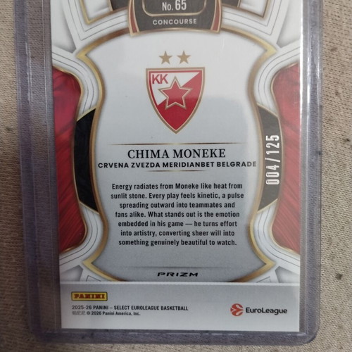 Chima Moneke 125 basketball card new