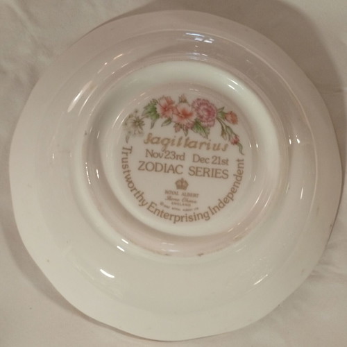 Royal Albert Zodiac Series Sagittarius vintage porcelain saucer